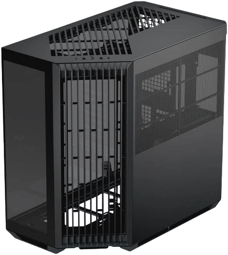 APNX V1 Type-C Tempered Glass ATX Mid-Tower Airflow PC Case Glass Edition - Black / White