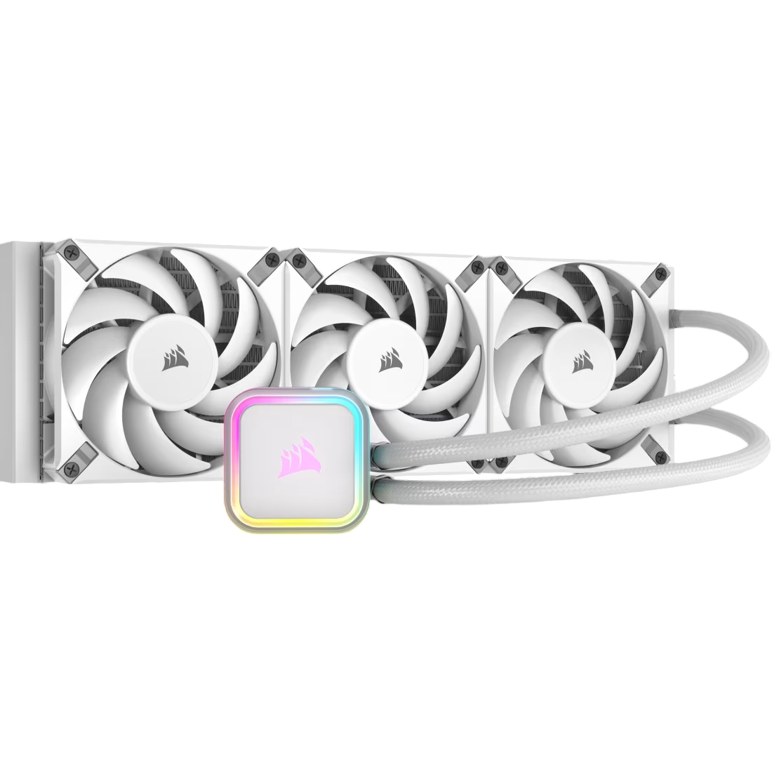 Corsair iCUE H150i Elite RGB Liquid CPU Cooler 120mm AF Elite Series FDB Fans 360mm Radiator White - 840006600299