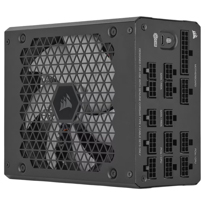 Corsair HX1000i Fully Modular Ultra-Low Noise ATX 3.0 and PCIe 5.0 Compliant 80 Plus Platinum Power Supply - 840006697381