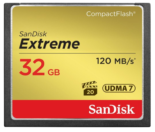 SanDisk Extreme CompactFlash Memory Card CFXSB 32GB - 619659123680