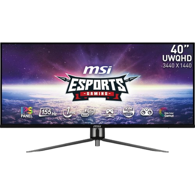 MSI MAG401QR 40 Inch Gaming Monitor, 155Hz UWQHD 3440x1440 Resolution, IPS Panel, 1ms Response Time - MSIMAG401QR