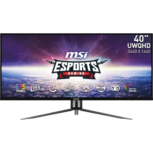 MSI MAG401QR 40 Inch Gaming Monitor, 155Hz UWQHD 3440x1440 Resolution, IPS Panel, 1ms Response Time - MSIMAG401QR