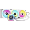 Corsair iCUE LINK H150i QX120 RGB Fans 360mm Radiator LCD Liquid CPU Cooler White - 840006665946