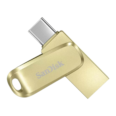 SanDisk Ultra® Dual Drive Luxe USB Type-C Flash Drive SDDDC4 128GB Gold - 619659199616