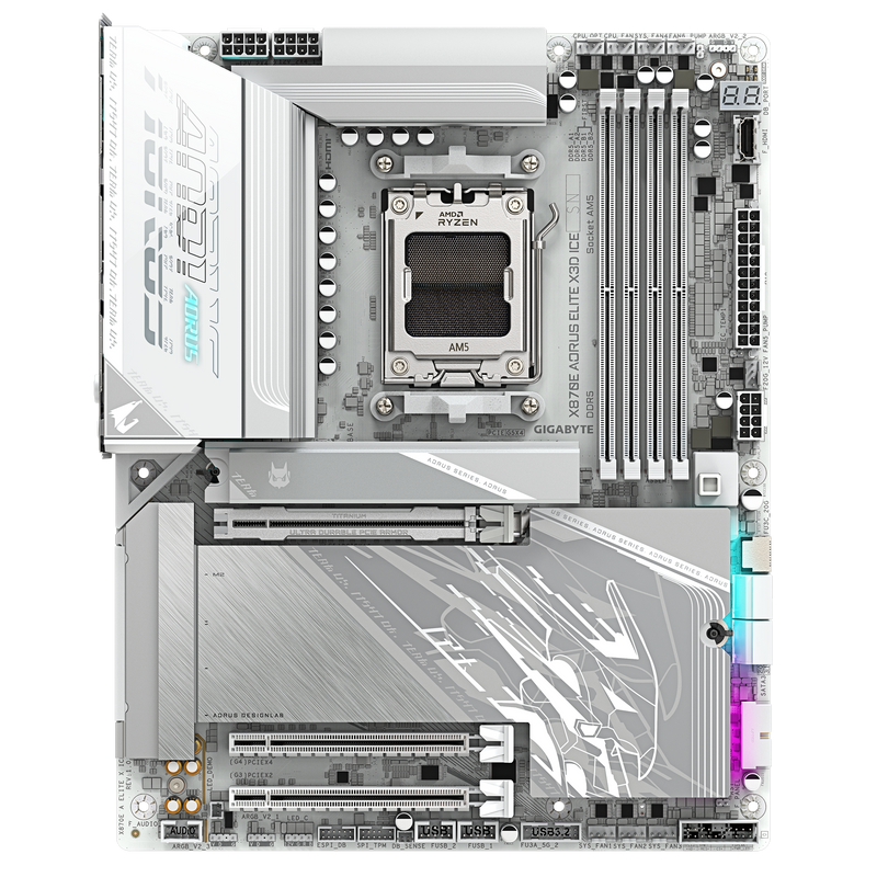 Gigabyte X870E AORUS ELITE X3D ICE AMD AM5 Motherboard ATX DDR5 - 4719331876661