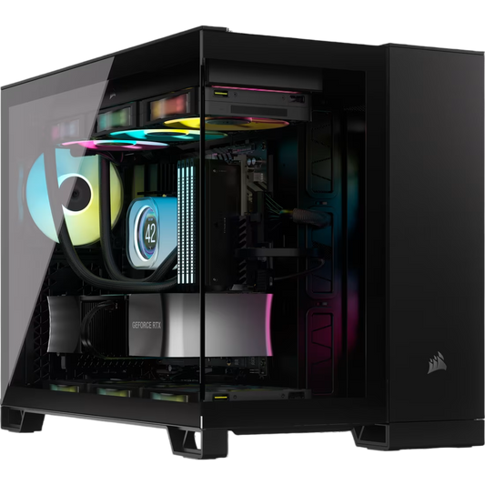 Corsair iCUE LINK 2500X RGB Micro ATX Dual Chamber PC Case - Black - CS-CC-9011267-WW