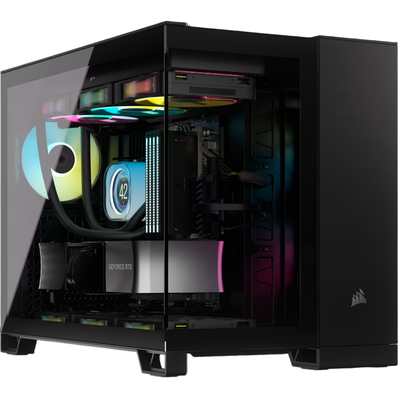 Corsair iCUE LINK 2500X RGB Micro ATX Dual Chamber PC Case - Black - CS-CC-9011267-WW