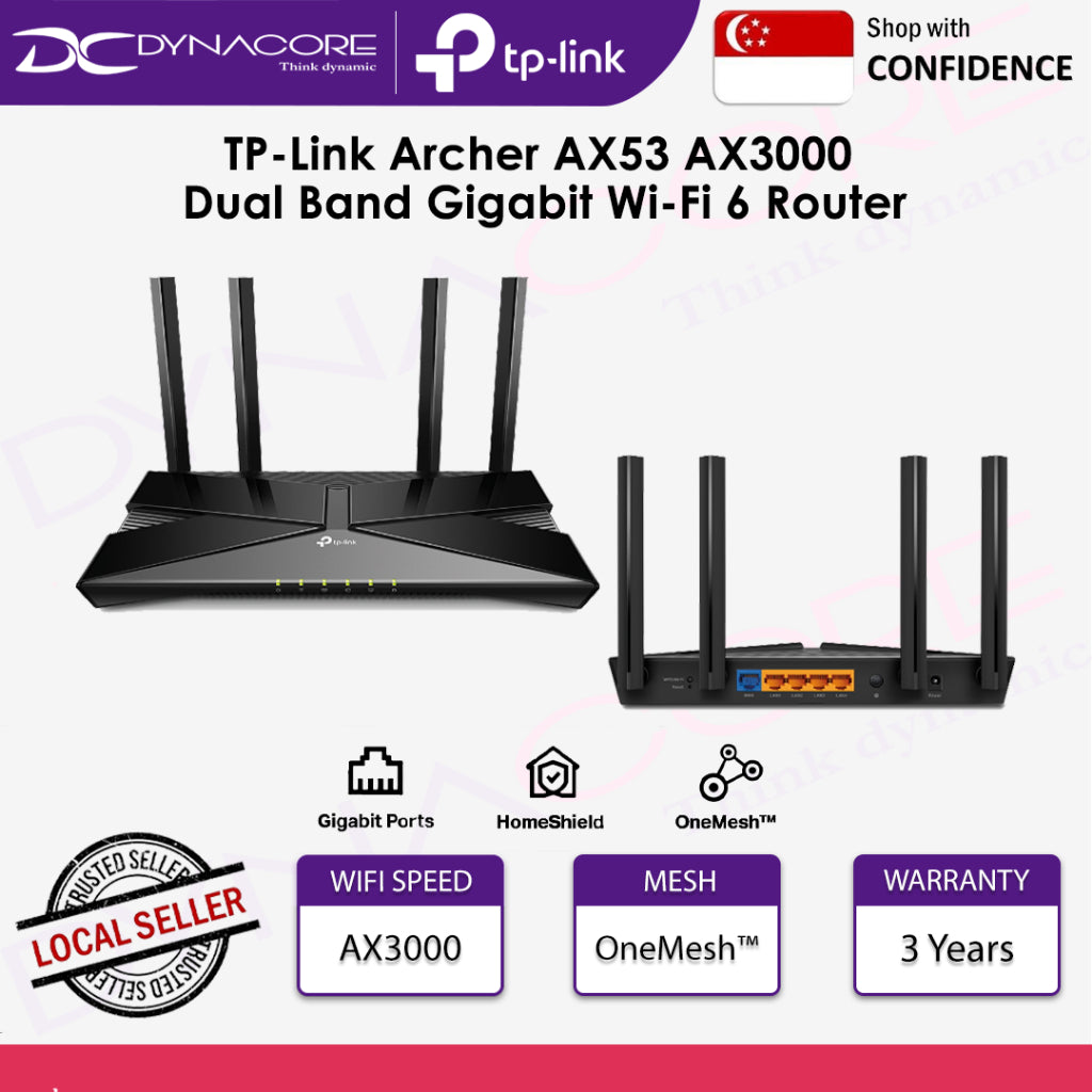 TP-Link Archer AX53 AX3000 Dual Band Gigabit Wi-Fi 6 Router - 4897098683088