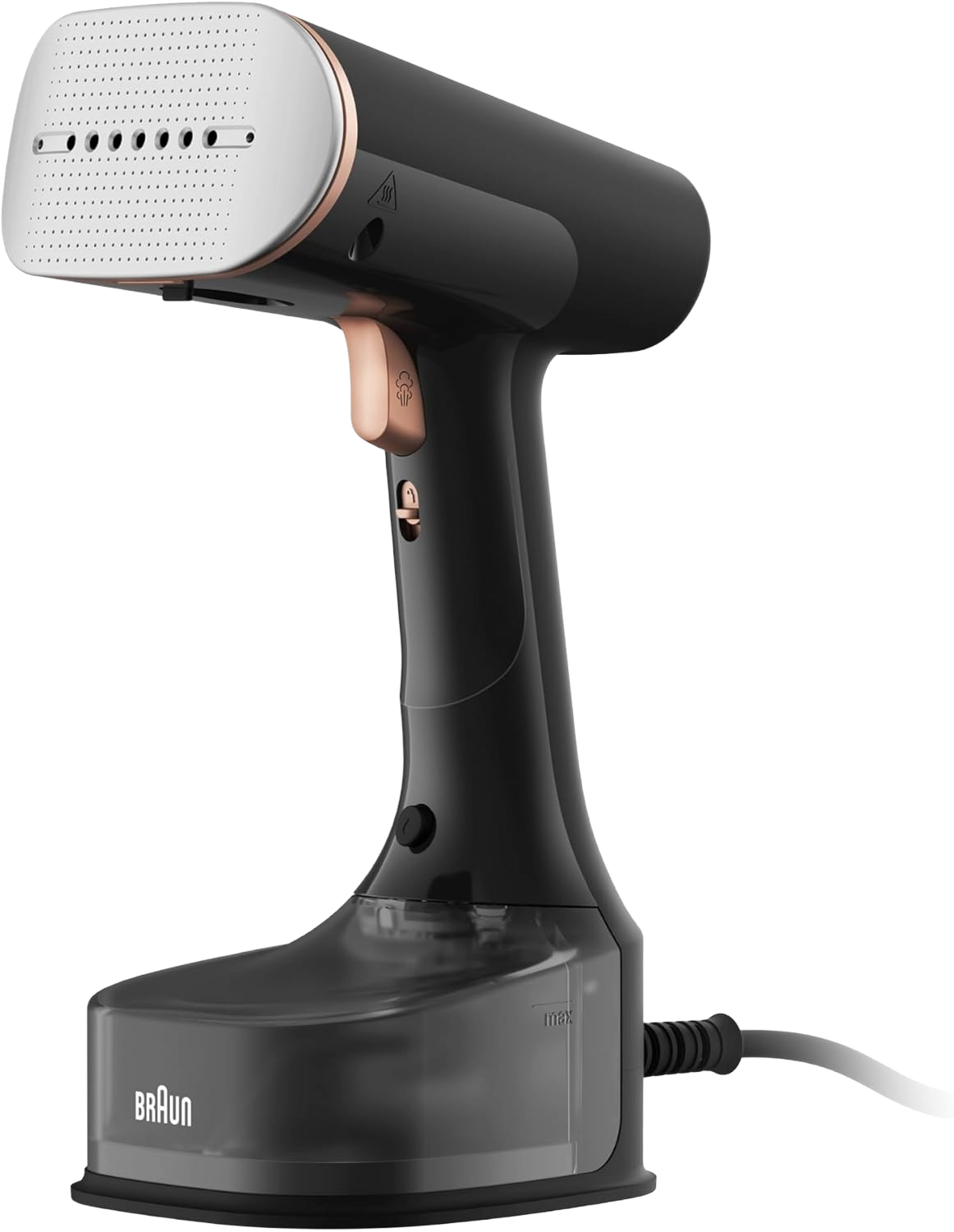 Braun QuickStyle 7 GS7077BK, Garment Steamer with Dual Heated FreeGlide 3D Plate, Handheld Garment Steamer with FastHeating, Steam 35 g/min, Capacity 250 ml, Cord 3 m, 1600W, Black - 8021098003942