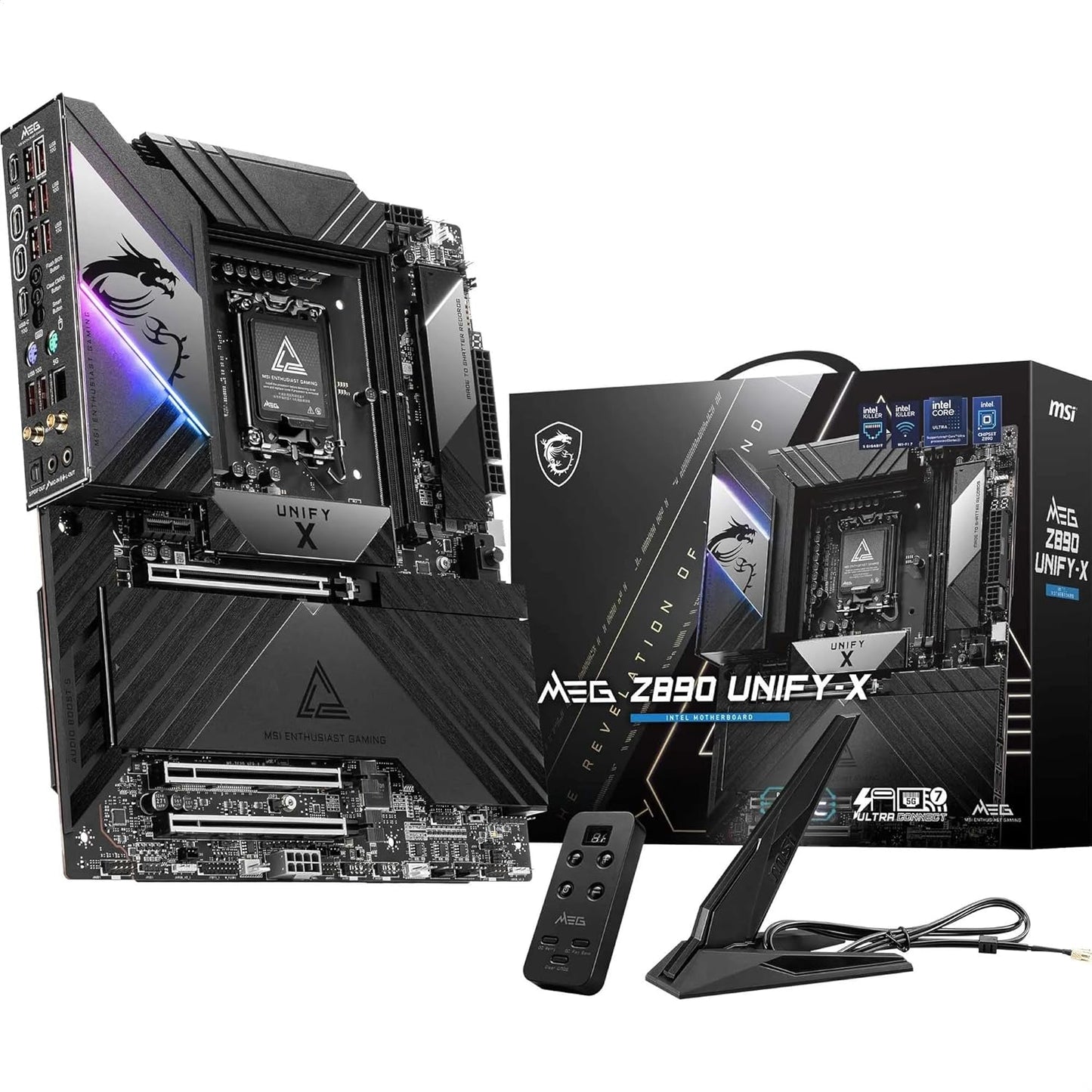 MSI MEG Z890 Unify-X Motherboard, ATX - Supports Intel Core Ultra Processors (Series 2), LGA 1851-110A SPS VRM, DDR5 - MSIMEGZ890UnifyX