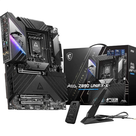 MSI MEG Z890 Unify-X Motherboard, ATX - Supports Intel Core Ultra Processors (Series 2), LGA 1851-110A SPS VRM, DDR5 - MSIMEGZ890UnifyX