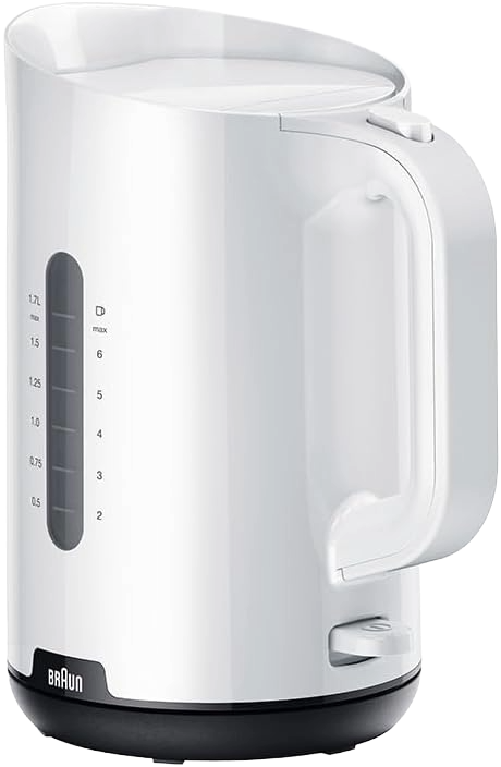 Braun Breakfast1 Collection WK1100WH - Kettle, 360° Rotatable, Removable Limescale Filter,Plastic, White - WK101AI-WK1100WH