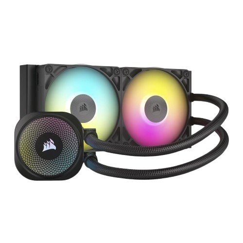 Corsair iCUE LINK TITAN 240 RX RGB AIO Liquid CPU Cooler with RX120 RGB fans - Black - 840006685418