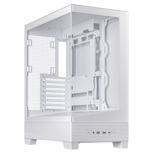 ASUS A31 White ATX Tempered Glass Mid-Tower Gaming Case - ASUSA31WHTTG