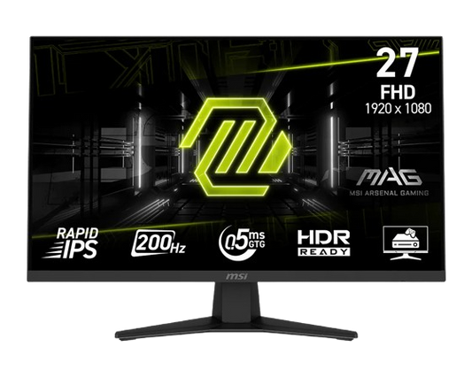 MSI MAG 274F 27-Inch FHD 1920x1080 Gaming Monitor - Rapid IPS, 200Hz, 0.5ms, HDR ready, Eye care, HDMI 2.0b, DP 1.2a - MSIMAG274F