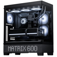 Phanteks XT View LED Matrix Mid-Tower ATX Gaming PC Case Tempered Glass - Black / White