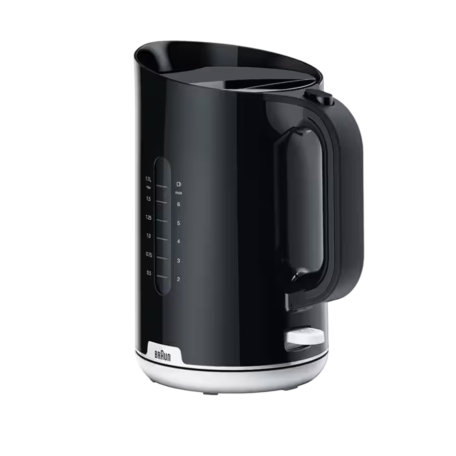 Braun Breakfast1 Collection WK1100BK - Kettle, 360° Rotatable, Removable Limescale Filter, Plastic, Black - 8021098773500