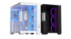 ASUS A32 ATX Dual-Chamber Tempered Glass PC Case with USB Type-C - Black / White