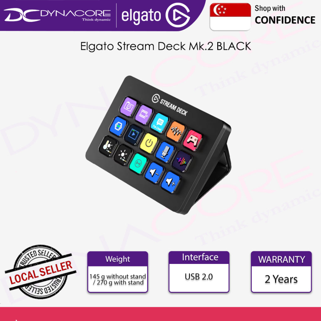 Elgato Stream Deck MK.2 15 Customizable LCD keys Black - 840006640554