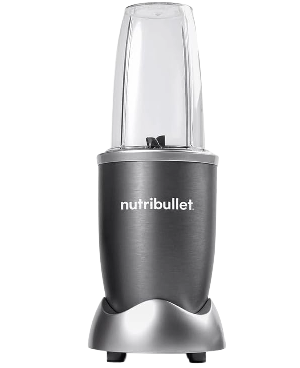 NutriBullet Original NB606DG - Personal Blender, 600W, comes with 7 accessories (incl. 1x 700ml BPA-free Tritan Cup, 1x 500ml BPA-free Tritan Cup), Grey colour - 8006447003453