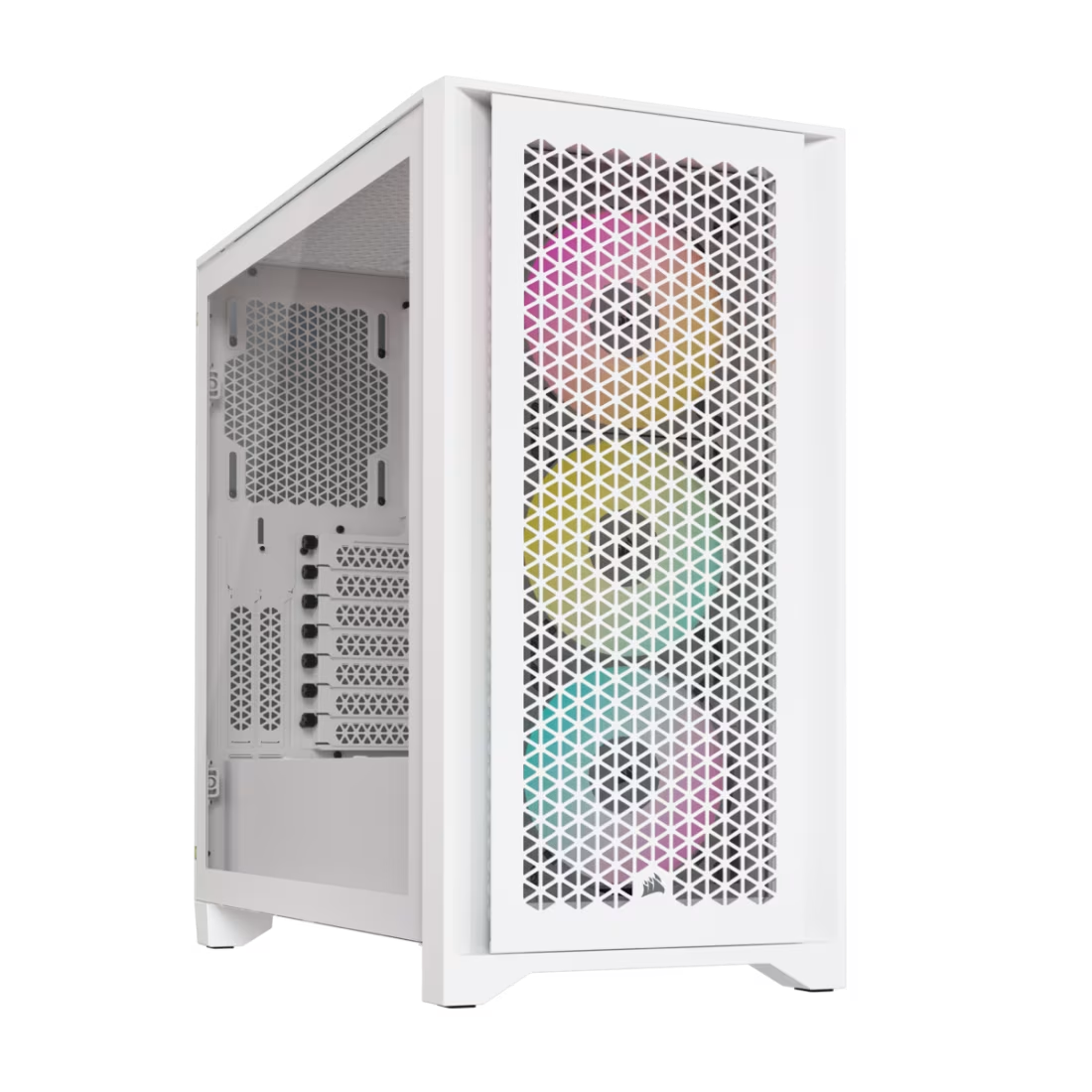 Corsair iCUE 4000X RGB Tempered Glass Mid-Tower Case - White - CS-CC-9011205-WW