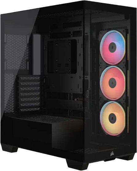 Corsair 3500X LX-R RGB iCUE Link Tempered Glass Mid-Tower PC Case - Black - CS-CC-9011324-WW