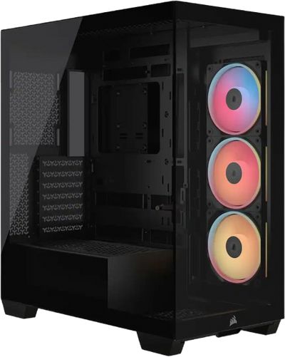 Corsair 3500X LX-R RGB iCUE Link Tempered Glass Mid-Tower PC Case - Black - CS-CC-9011324-WW