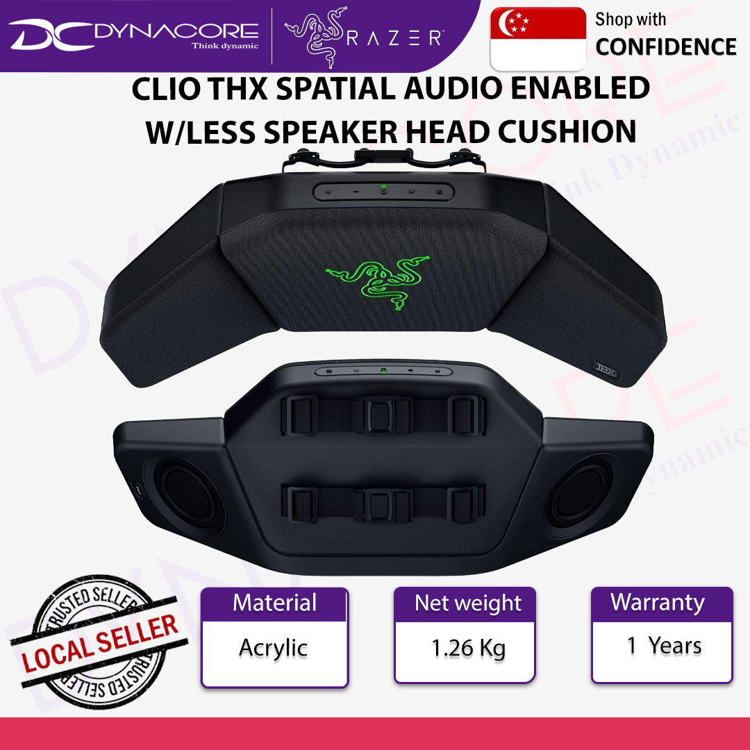RAZER CLIO THX SPATIAL AUDIO ENABLED W/LESS SPEAKER HEAD CUSHION - RC81-04350101-R3M1 - 8887910080092