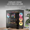 Corsair 3500X LX-R RGB iCUE Link Tempered Glass Mid-Tower PC Case - Black - CS-CC-9011324-WW