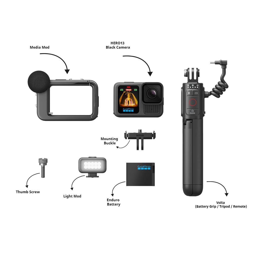 GoPro Hero13 Creator Edition Action Camera - CHDFB-131-AS - 810116381678