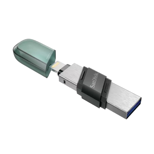 SanDisk iXpand Flash Drive Flip USB 3.0 SDIX90N 128GB Sea Green - 619659181437