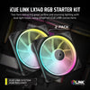 Corsair iCUE LINK LX140 RGB 140mm PWM Fans Dual Pack - Black - 840006682912