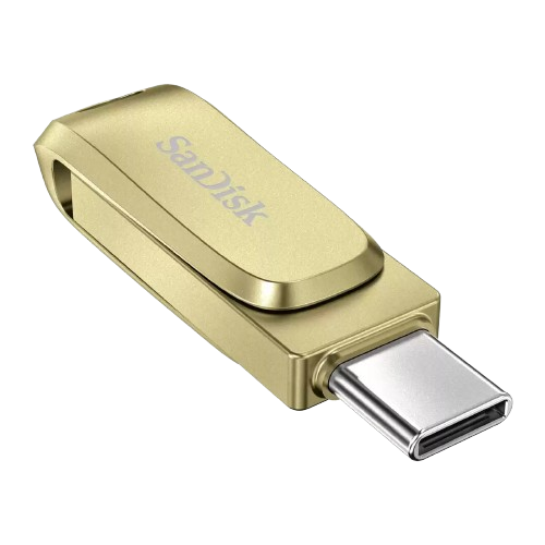 SanDisk Ultra® Dual Drive Luxe USB Type-C Flash Drive SDDDC4 256GB Gold - 619659199586