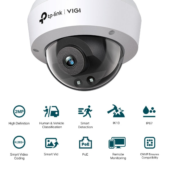TP-Link VIGI C220I (2.8mm / 4mm) | 2MP IR Dome Network Camera