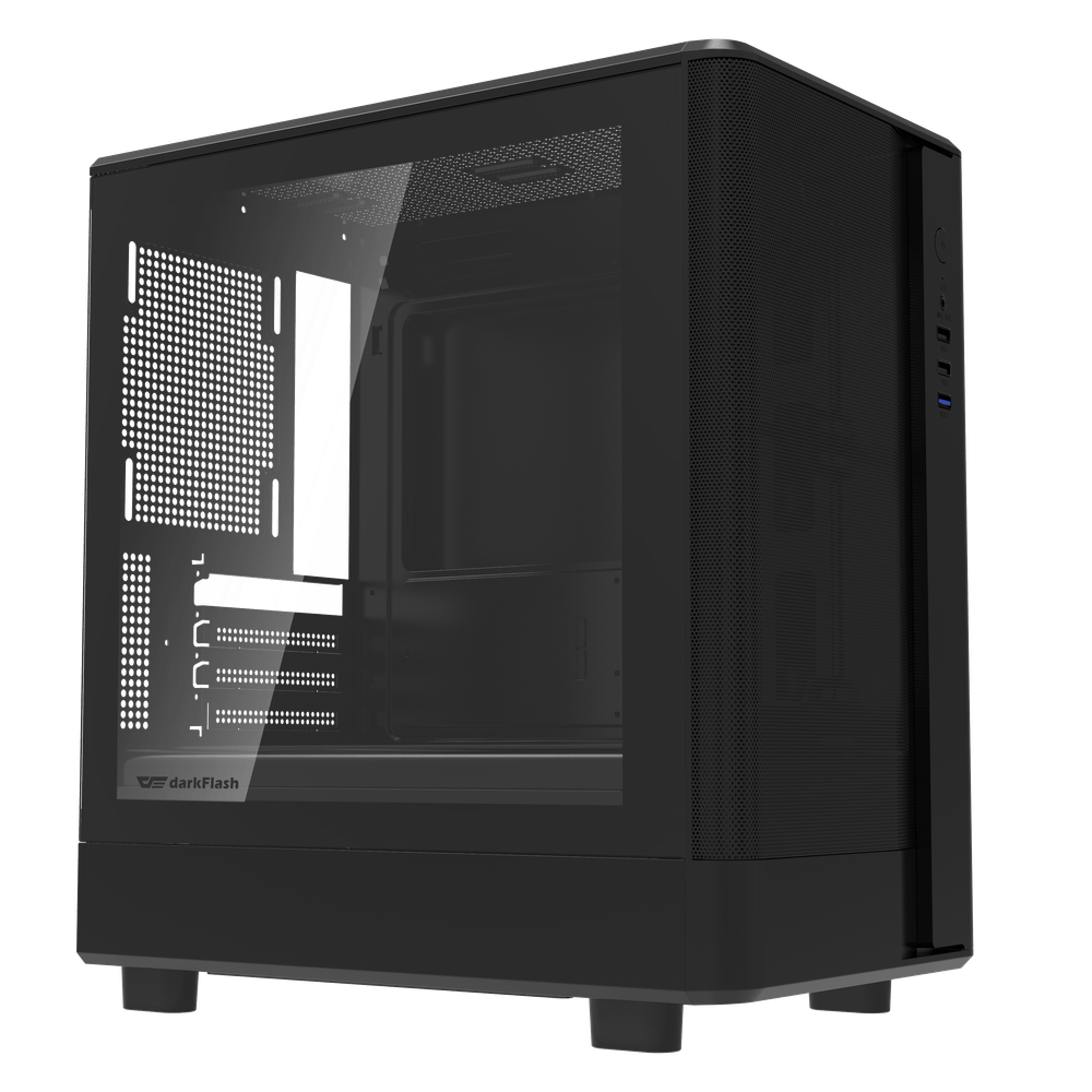 DARKFLASH DB330M MESH BLACK TEMPERED GLASS m-ATX CASING - DFDB330MBLKMESH