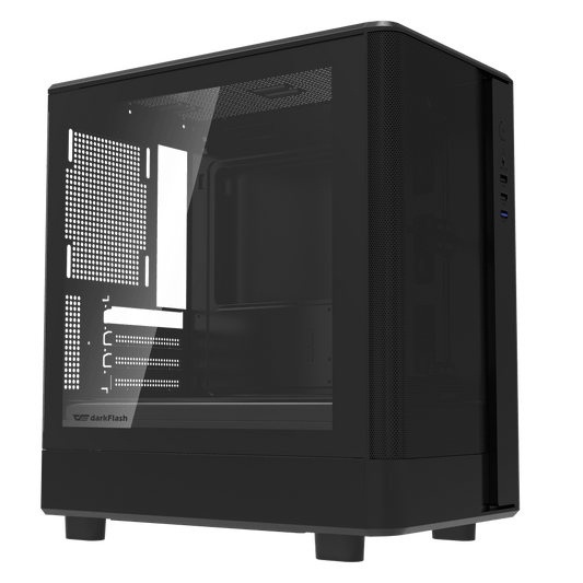 DARKFLASH DB330M MESH BLACK TEMPERED GLASS m-ATX CASING - DFDB330MBLKMESH