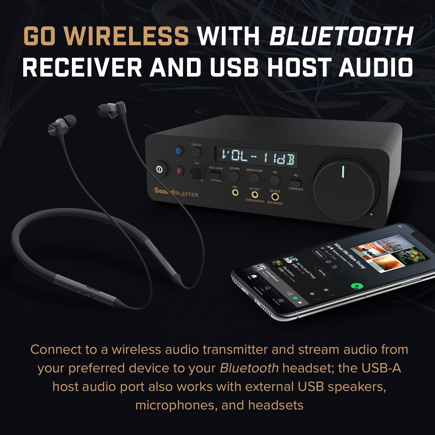 CREATIVE Sound Blaster X5 Hi-res 32bit/384kHz External USB DAC with Fully Balanced Xamp Headphone Bi-amp - 5390660192524