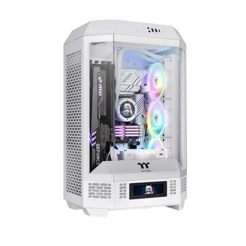 Thermaltake The Tower 300 Tempered Glass Micro-ATX Case - Black / Snow White
