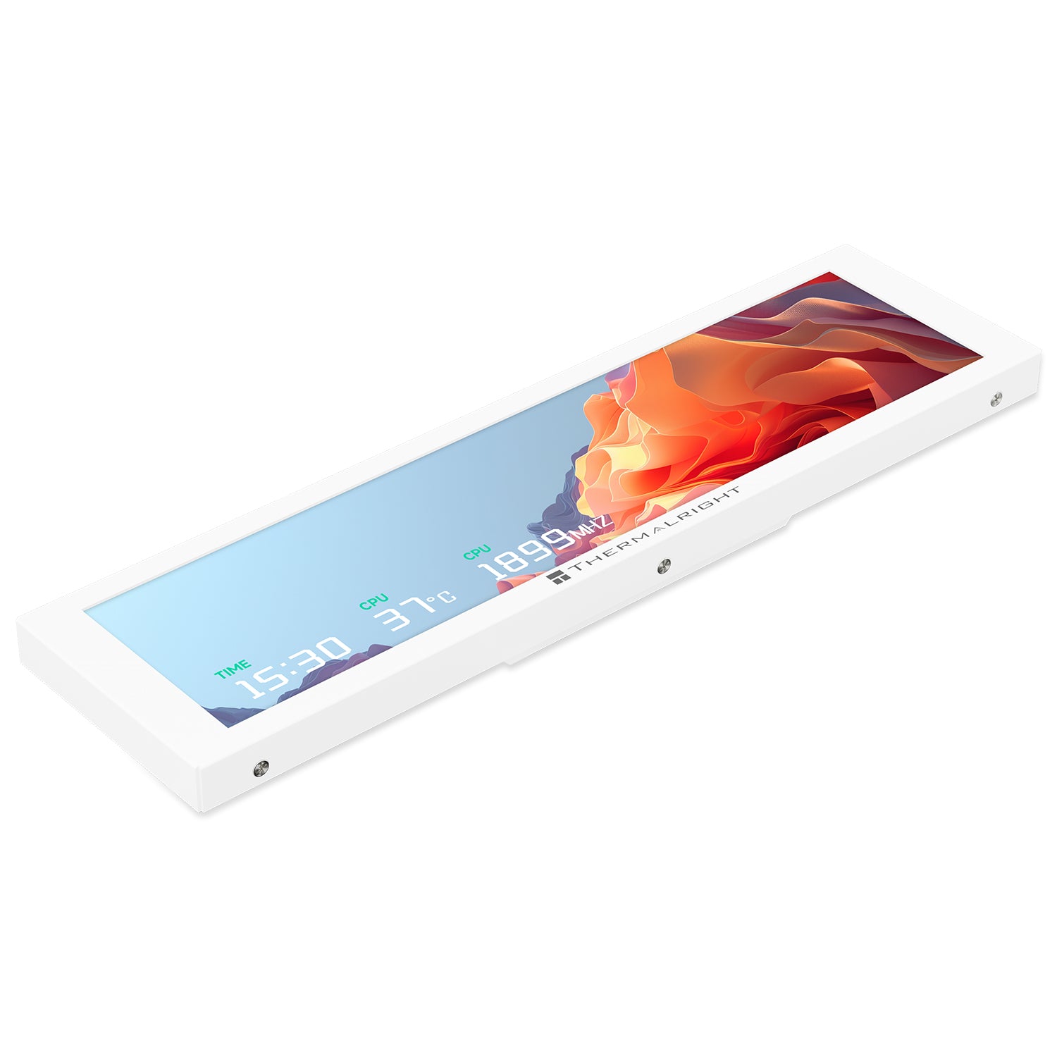 Thermalright Trofeo Vision Display LCD IPS 6,86" 1280x480, Con Base Magnetica, Bianco, Monitoraggio Sistema Via TRCC