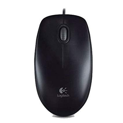 LOGITECH B100 OPTICAL USB WIRED MOUSE BLACK (3Y) - 097855175793