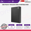 Seagate One Touch 1TB External HDD with Password Protection - Black - 3660619041589