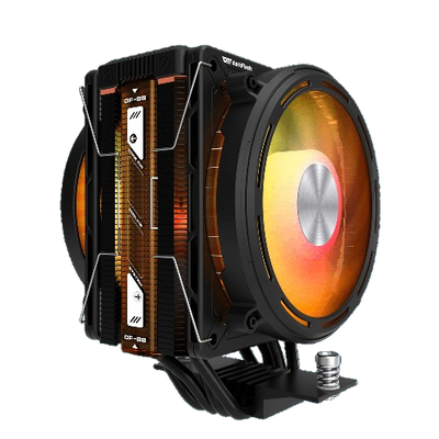 DarkFlash E400 Plus CPU Air Cooler Dual 120mm PWM ARGB Fans - Black - E400 PLUS BLACK