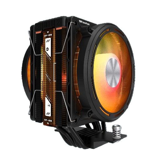 DarkFlash E400 Plus CPU Air Cooler Dual 120mm PWM ARGB Fans - Black - E400 PLUS BLACK