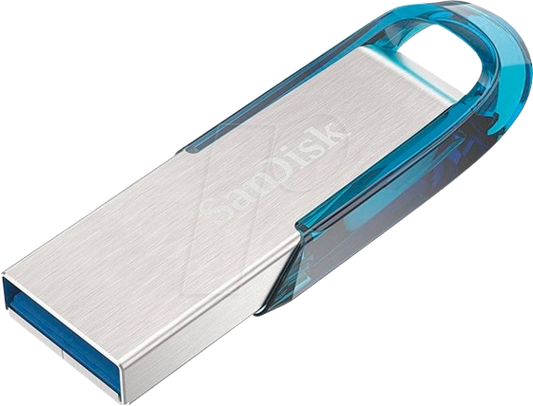 SanDisk Ultra Flair USB 3.0 Flash Drive CZ73 32GB Fashionable Metal - BLUE - 619659163020