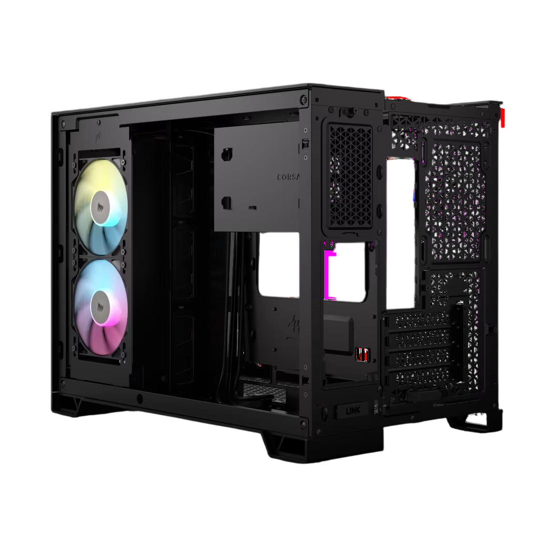 Corsair iCUE LINK 2500X RGB Micro ATX Dual Chamber PC Case - Black - CS-CC-9011267-WW