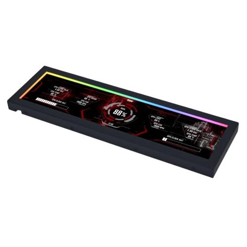 Lian Li SM088X Black 8.8" Universal Screen for PC - Adjustable Mounting for Any Computer Setup Mini Monitor - 4718466020550