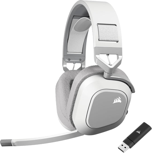 Corsair HS80 MAX WIRELESS Dolby Atmos® Gaming Headset - White - 840006693826