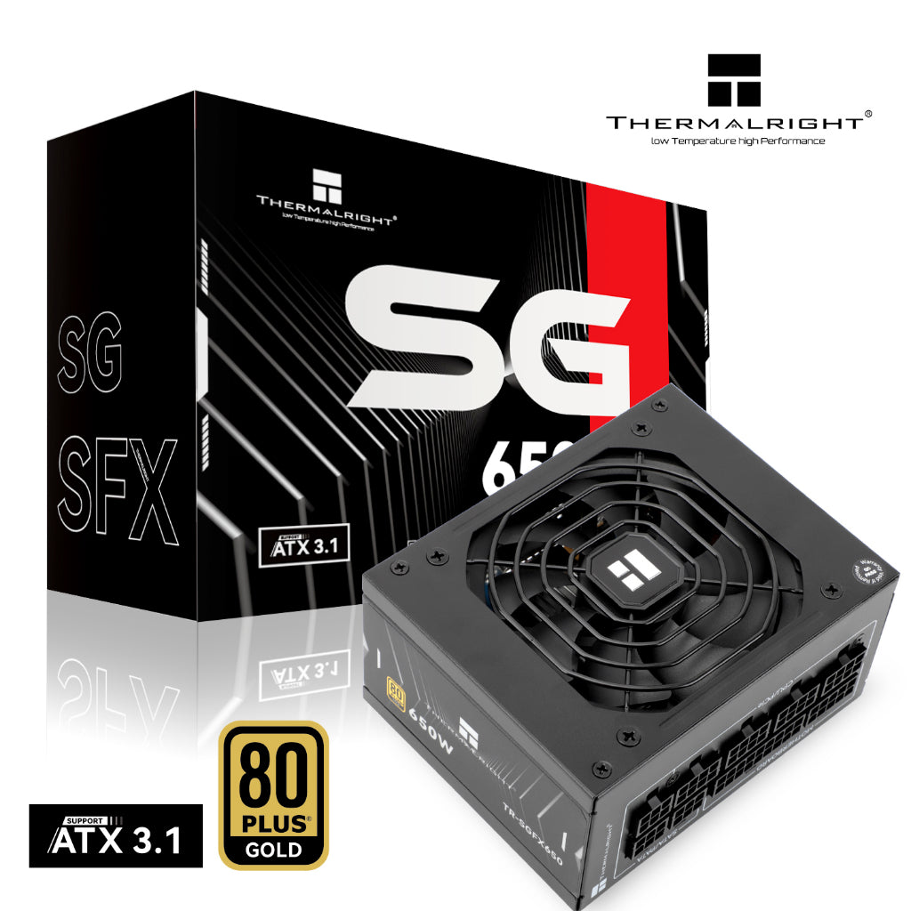 THERMALRIGHT TR-SGFX650 650W ATX3.1 80+ GOLD BLACK F.MODULAR SFX