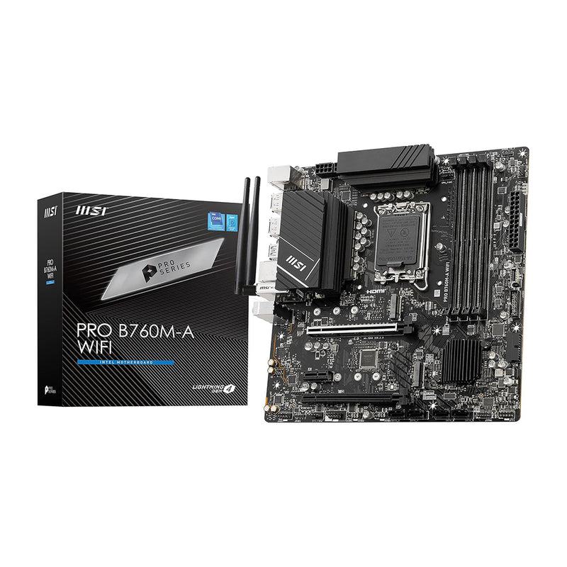 MSI PRO B760M-A WIFI LGA1700 m-ATX MOTHERBOARD - 4711377059572