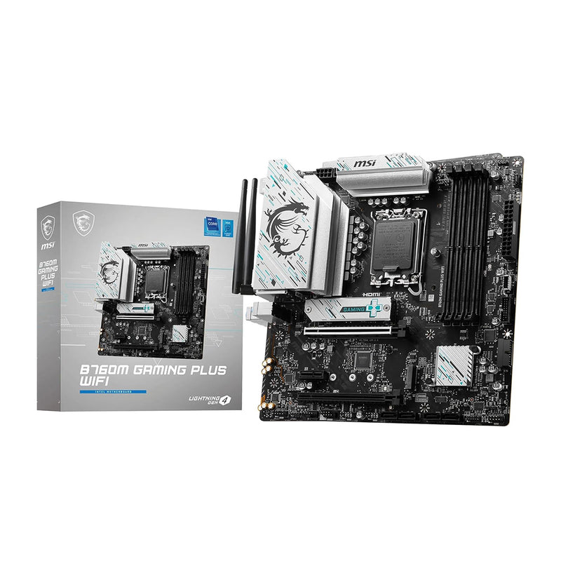 MSI B760M GAMING PLUS WIFI DDR5 Intel LGA1700 mATX Motherboard - 4711377154017